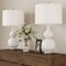26 Inch Ceramic Table Lamps Set Of 2 Vintage Style White For Bedroom Living Room